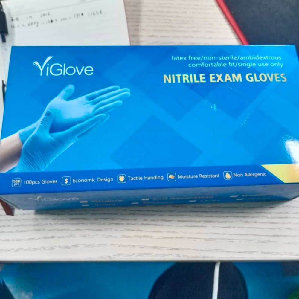500 PCS Nitrile Powder Free BLUE gloves